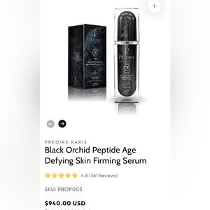 PREDIRE PARIS Black Orchid Peptide Age Defying Skin Firming Serum